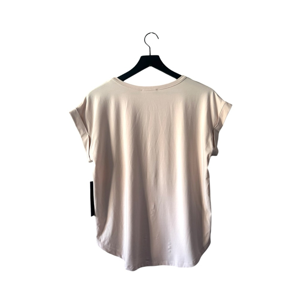Korye Bamboo Modal Rolled Sleeve Tee Nude Beige S NWT | Gift Ready - Picture 6 of 6